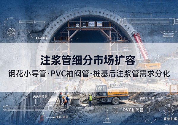 讷河注浆管细分市场扩容，隧道钢花小导管、PVC 袖阀管、桩基后注浆管需求分化